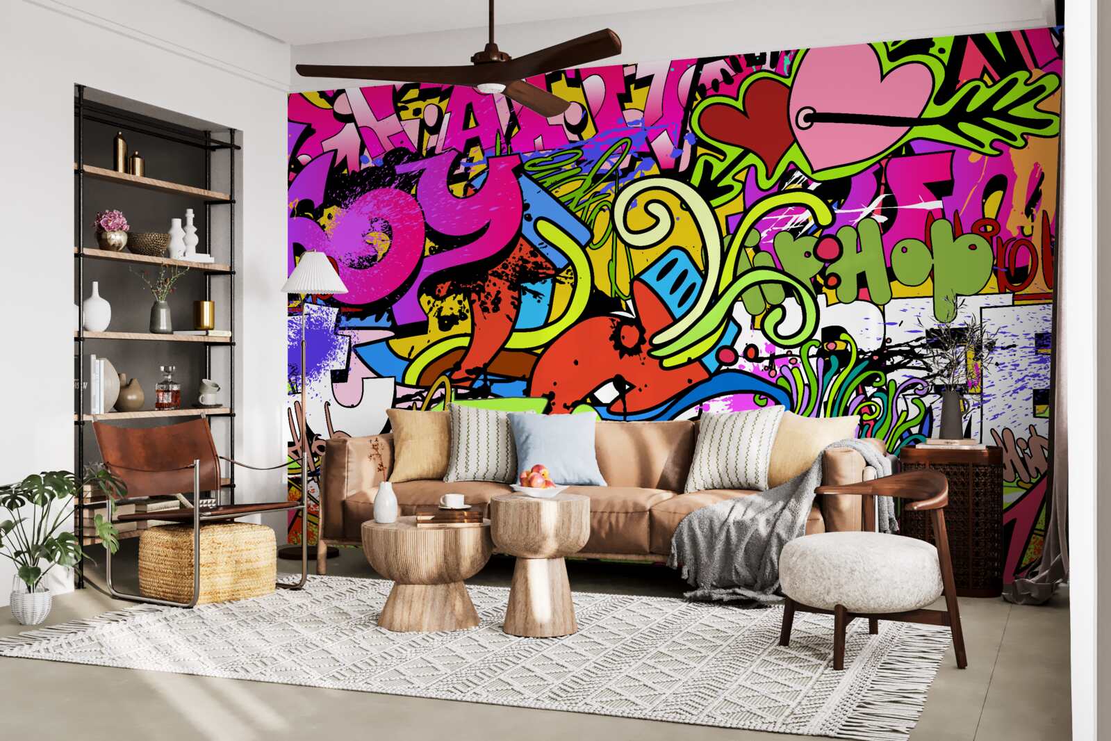 Fototapet graffiti pe străzi