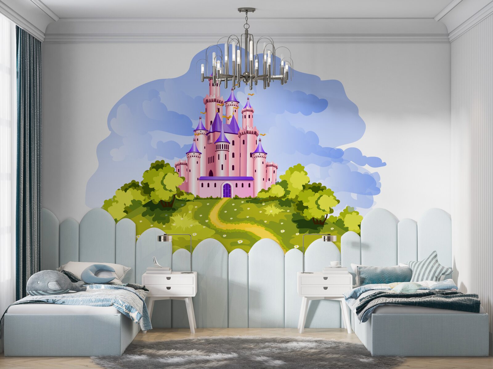 Fototapet castelul este roz