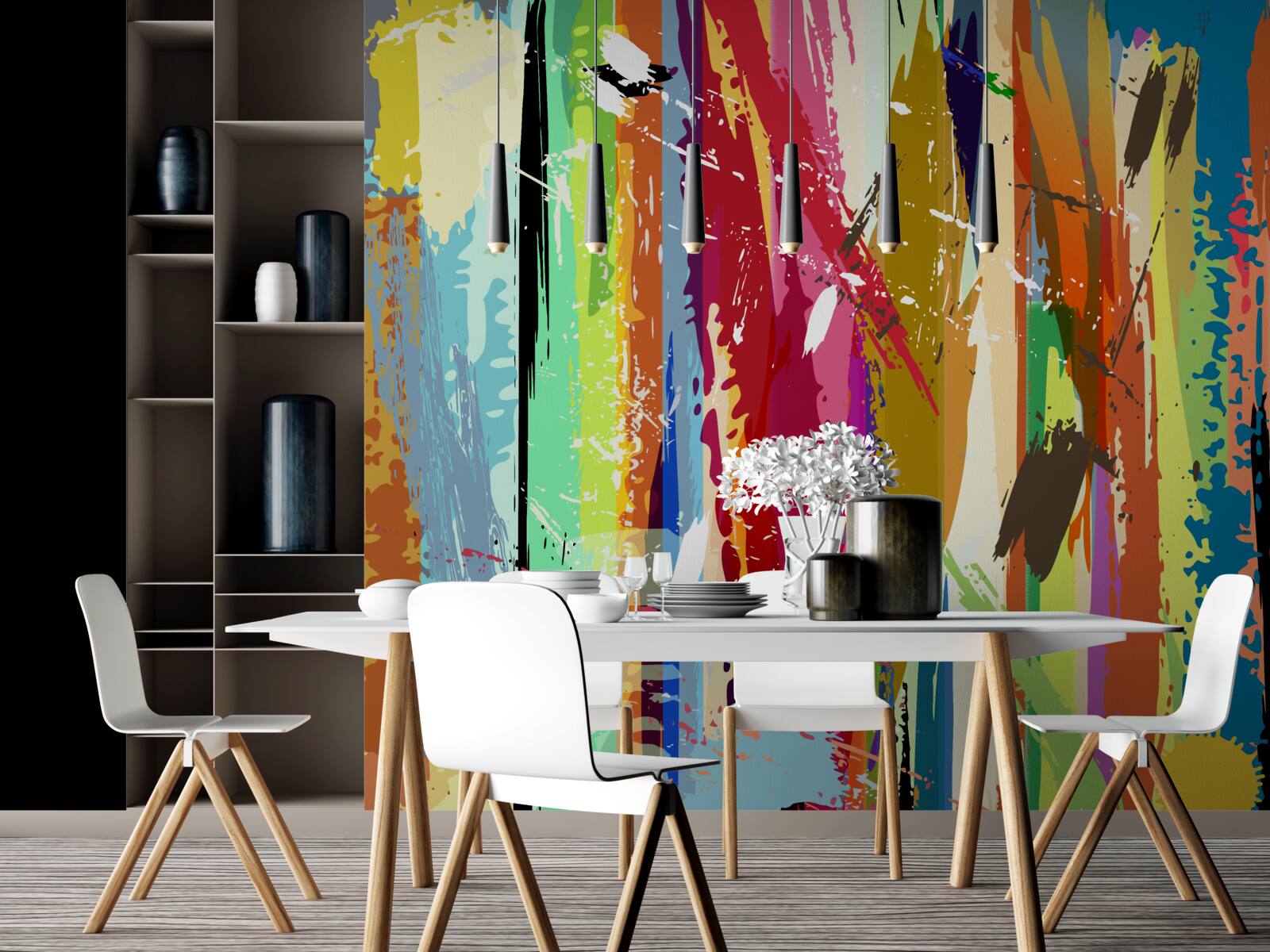 Fototapet culori bogate pe verticală