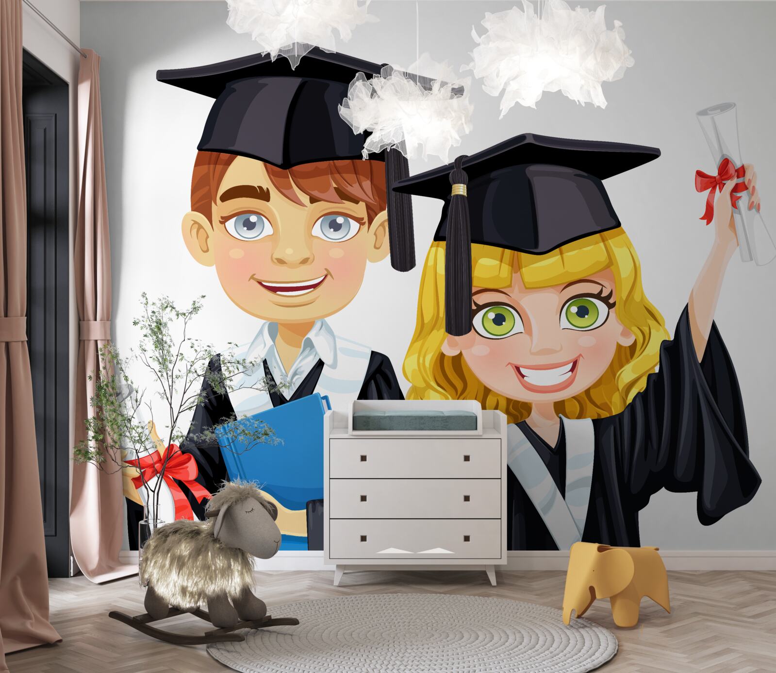 Fototapet absolvenți-studenți