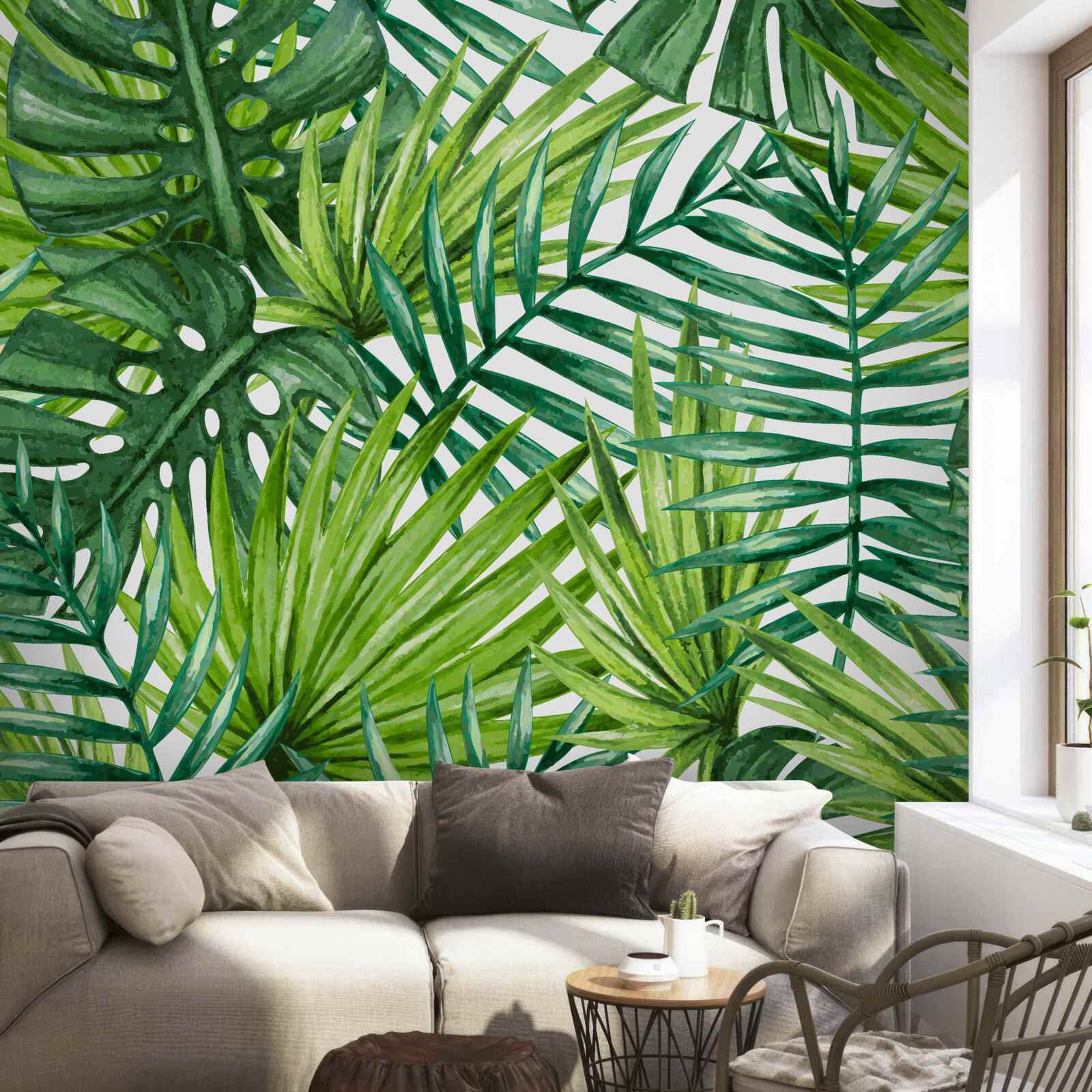 Fototapet plante tropicale verzi luxuriante