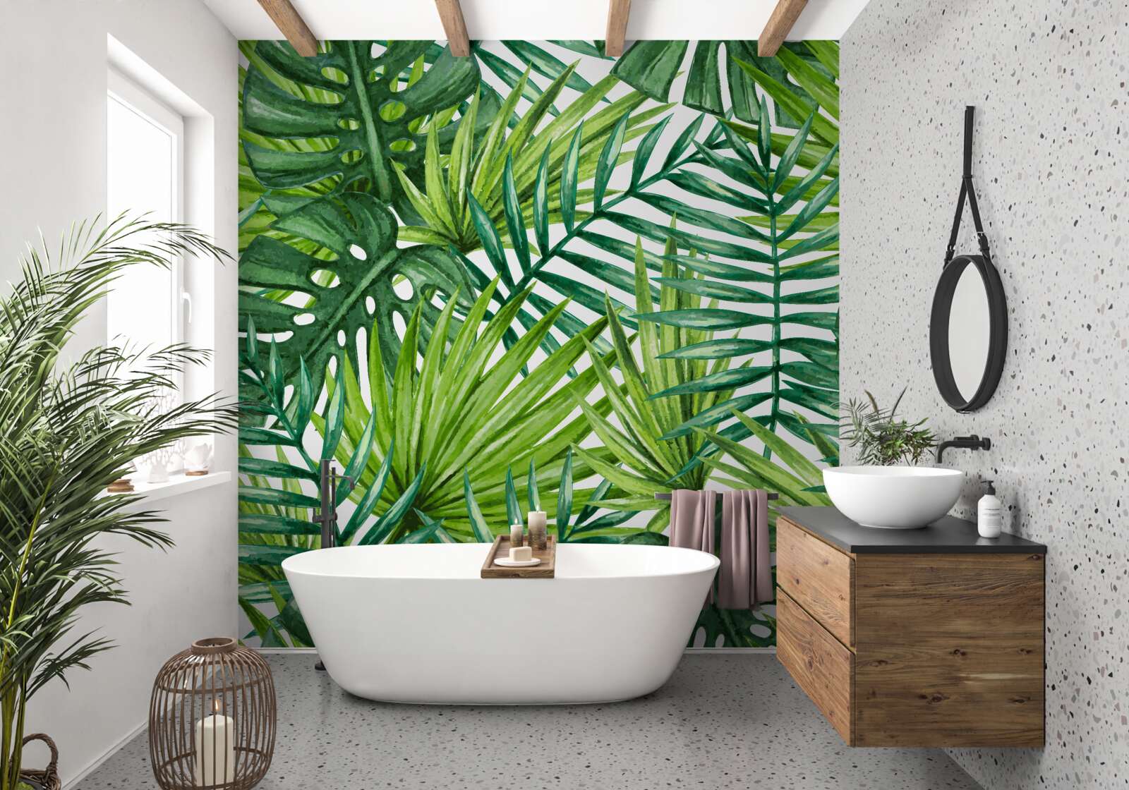 Fototapet plante tropicale verzi luxuriante