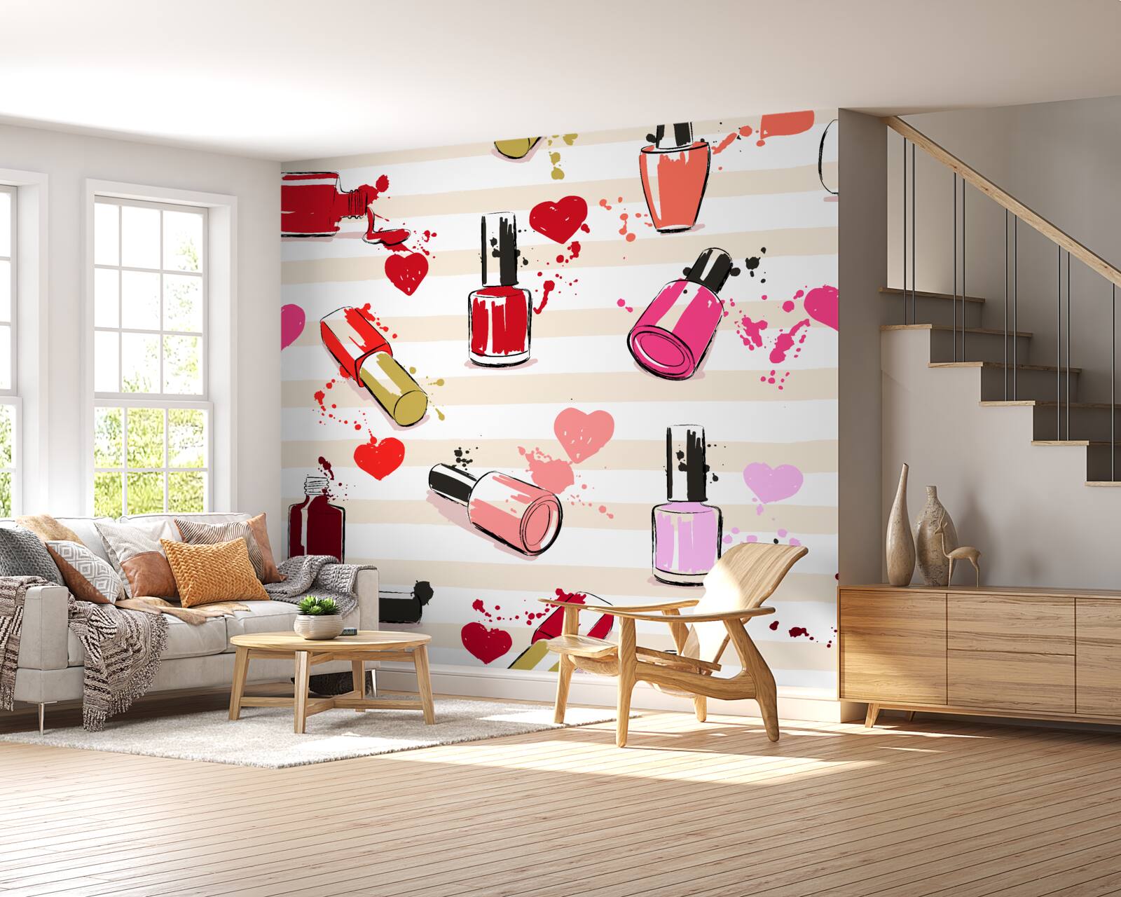 Fototapet sticle multicolore de lac de unghii