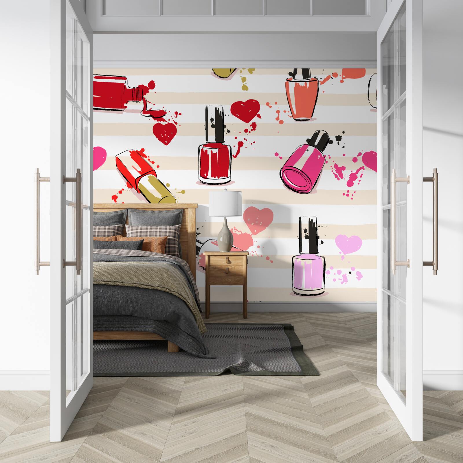 Fototapet sticle multicolore de lac de unghii