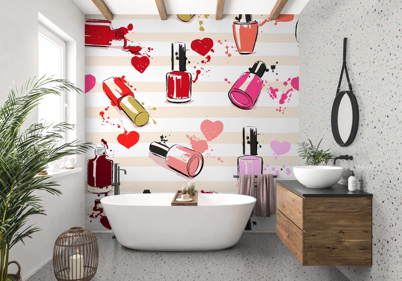 Fototapet sticle multicolore de lac de unghii