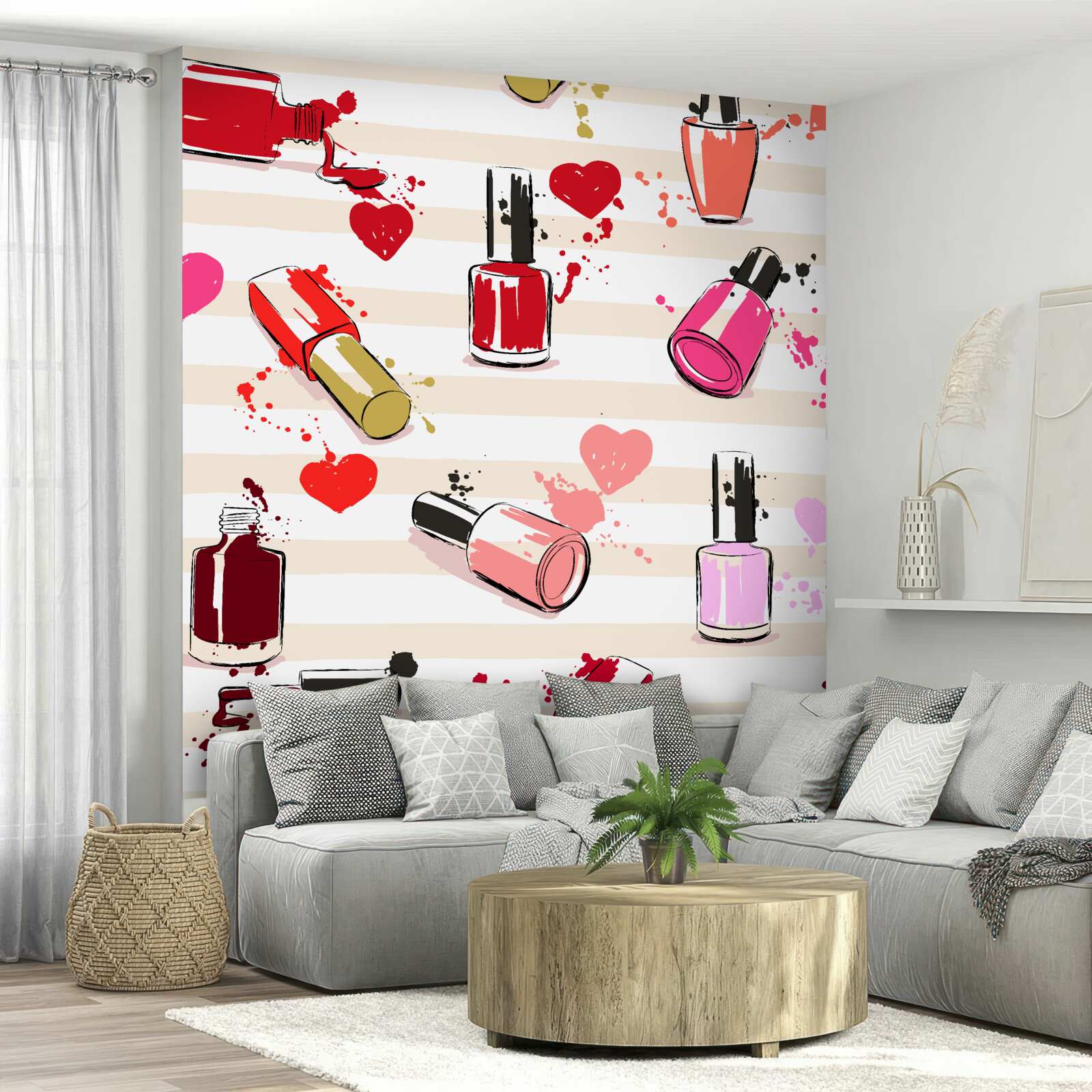 Fototapet sticle multicolore de lac de unghii