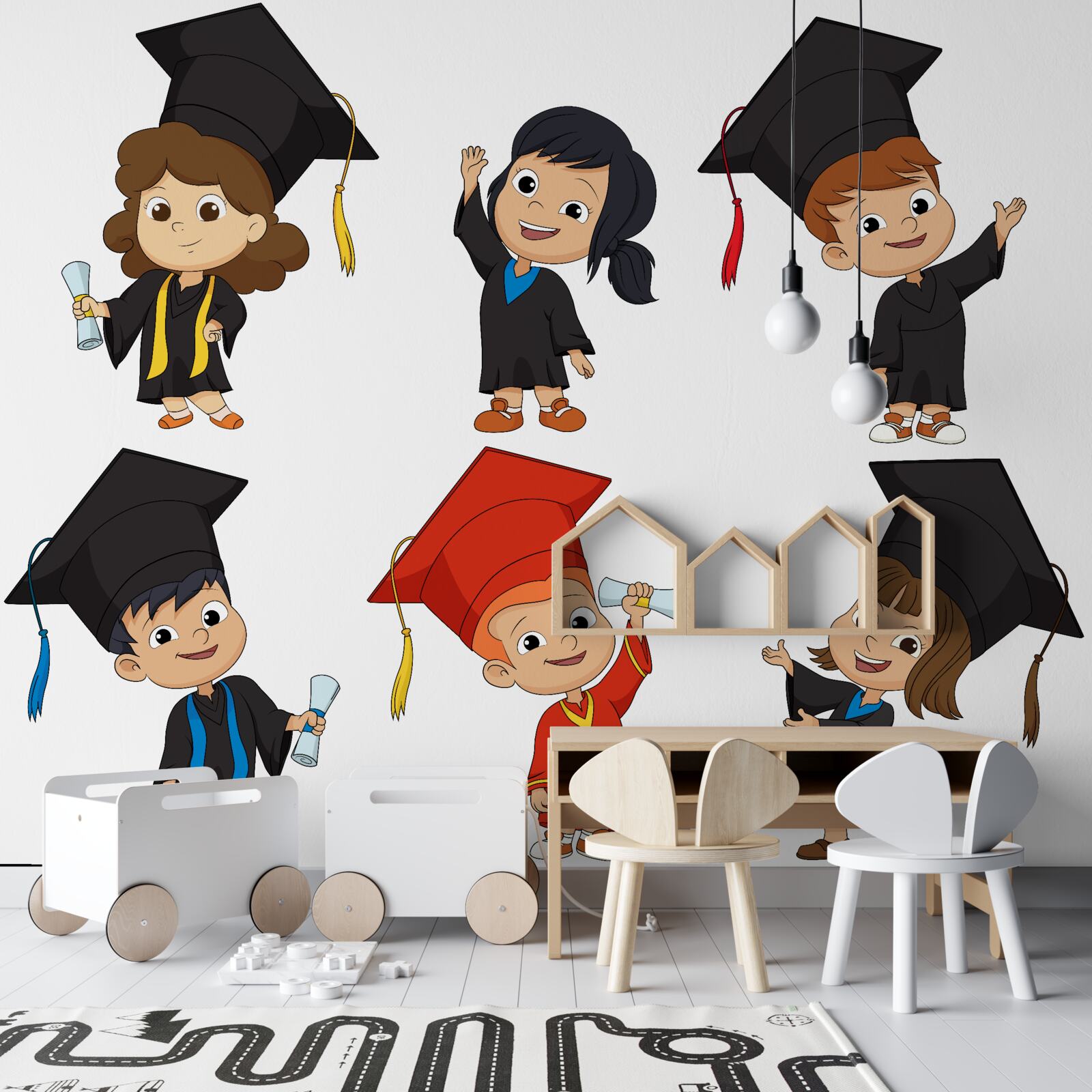 Fototapet copii ai absolvenților