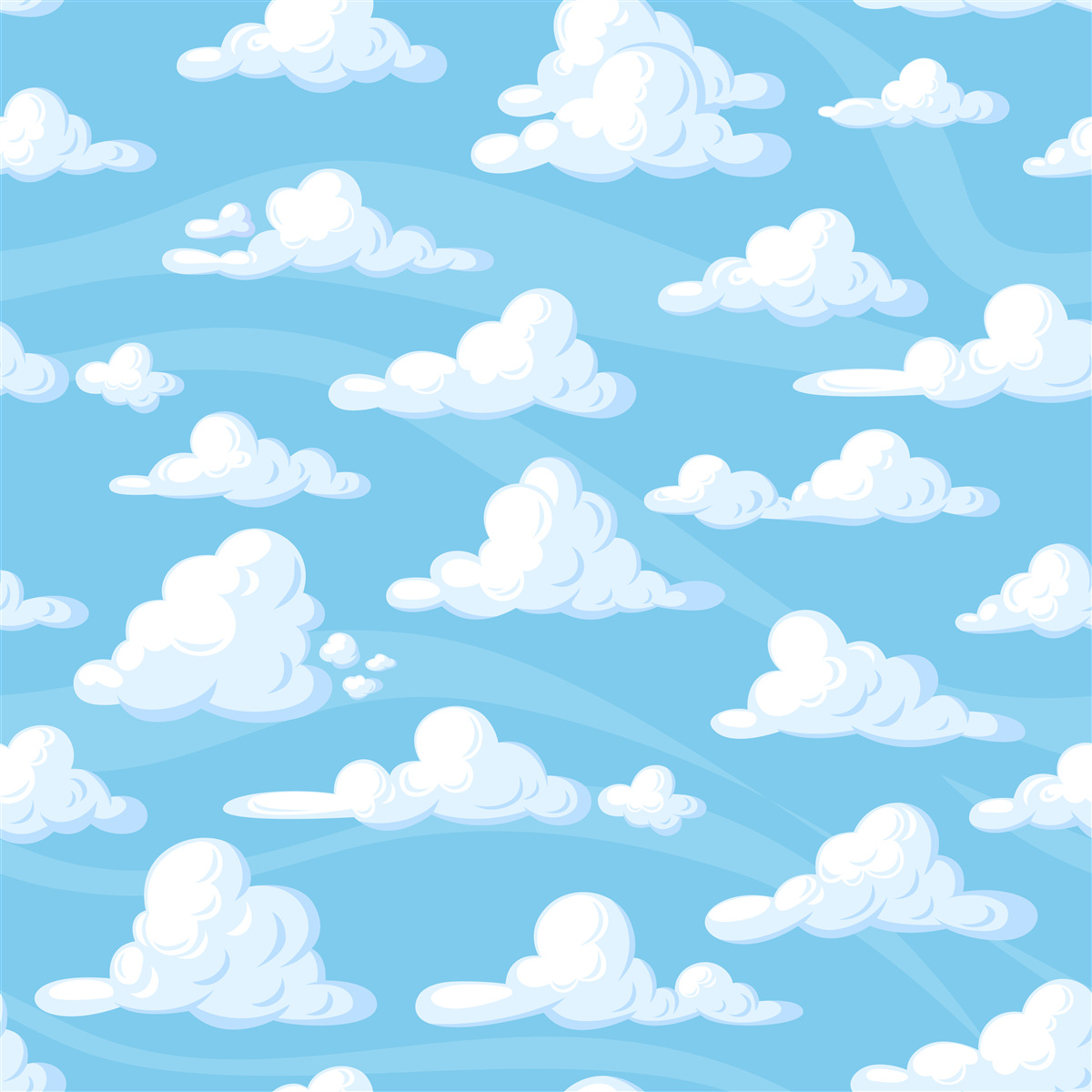 Fototapet nori plutind pe un cer azuriu