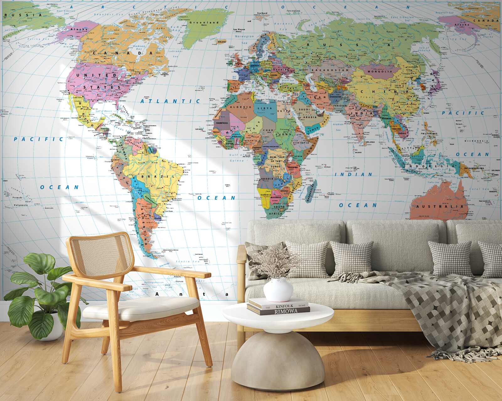 Fototapet harta geopolitică a lumii