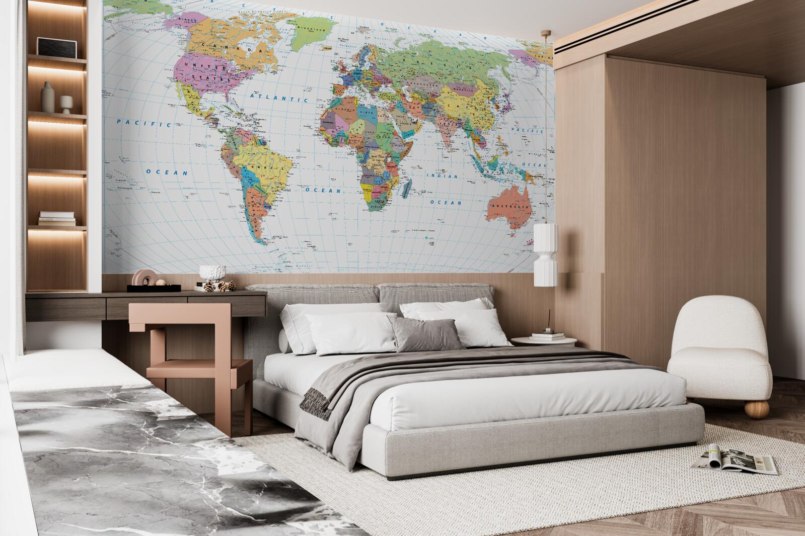 Fototapet harta geopolitică a lumii