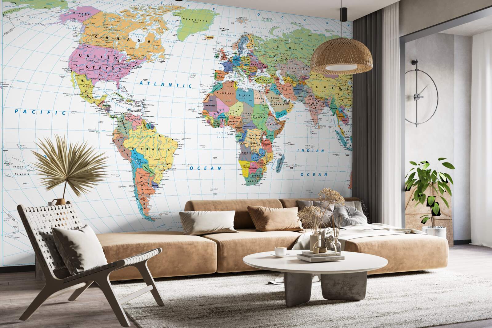 Fototapet harta geopolitică a lumii