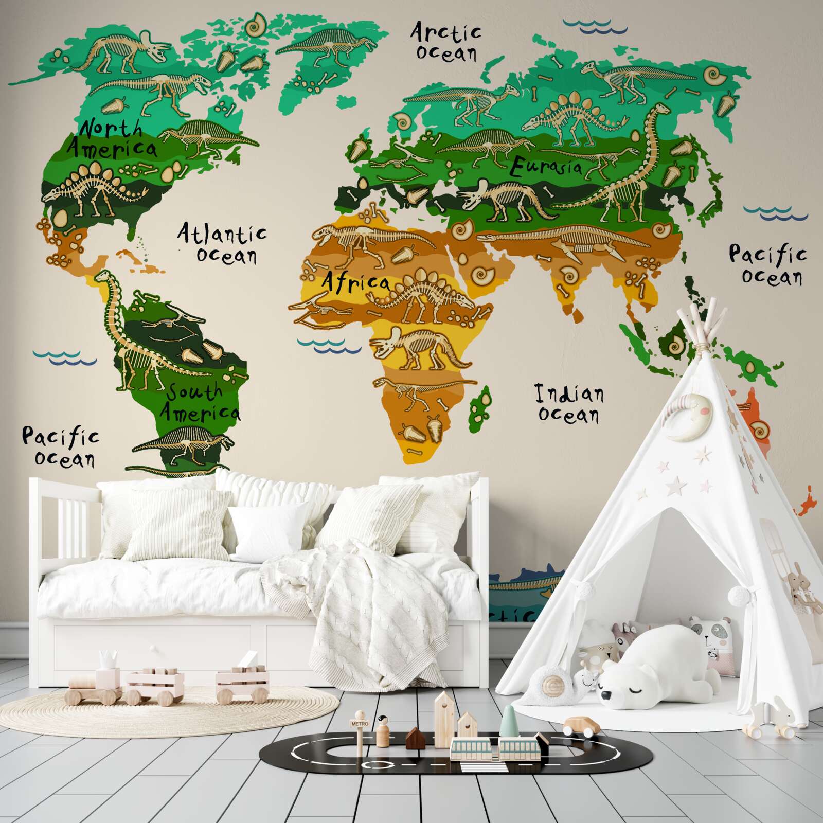 Fototapet o hartă a lumii într-o ediție neobișnuită