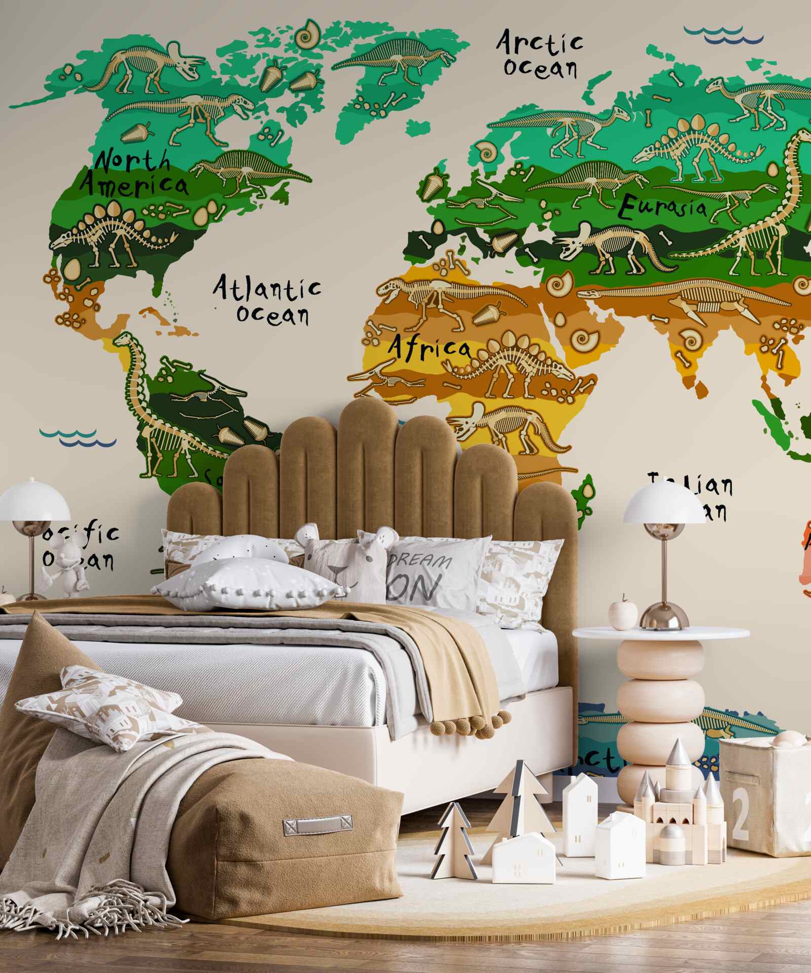 Fototapet o hartă a lumii într-o ediție neobișnuită