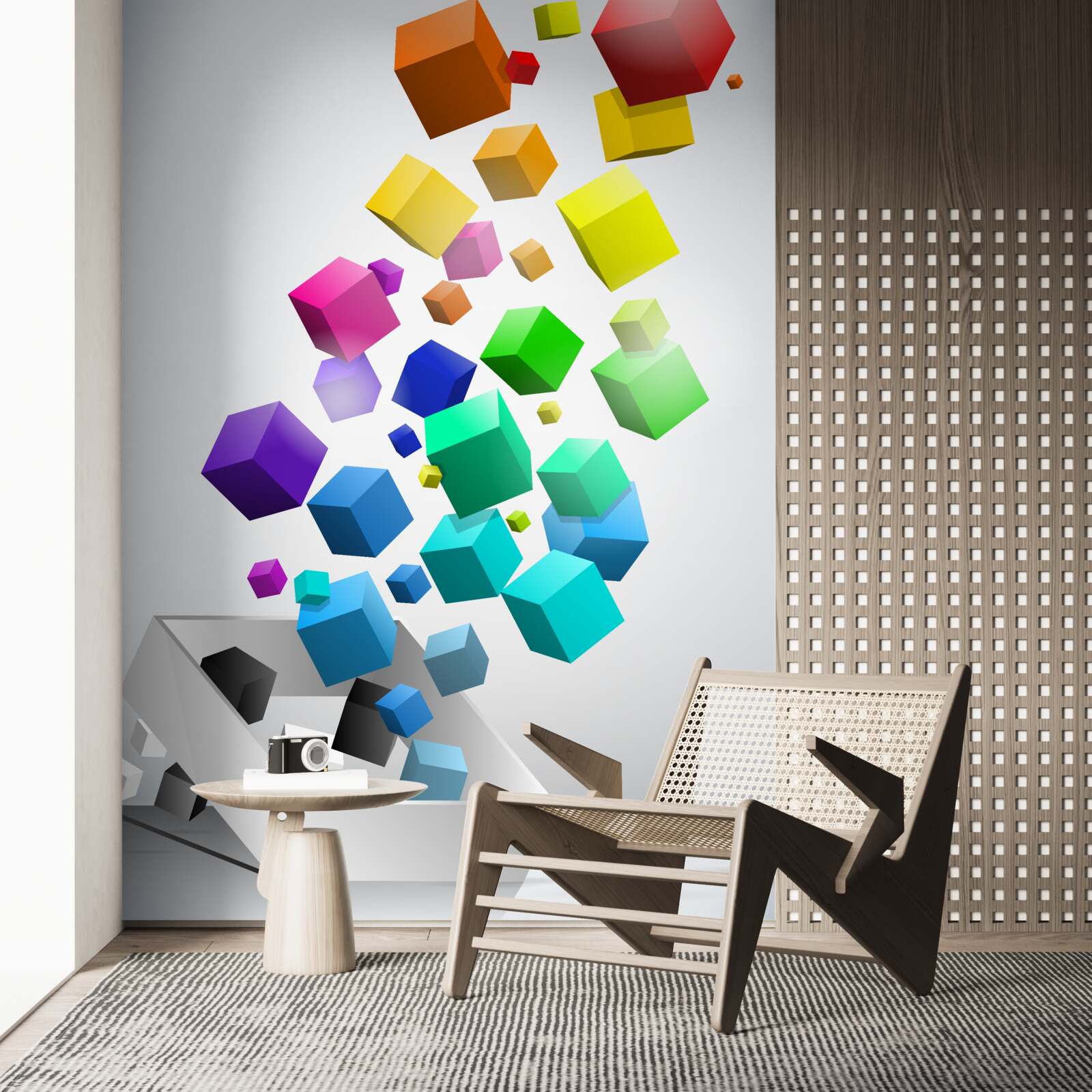 Fototapet cuburile de toate culorile merg în sus