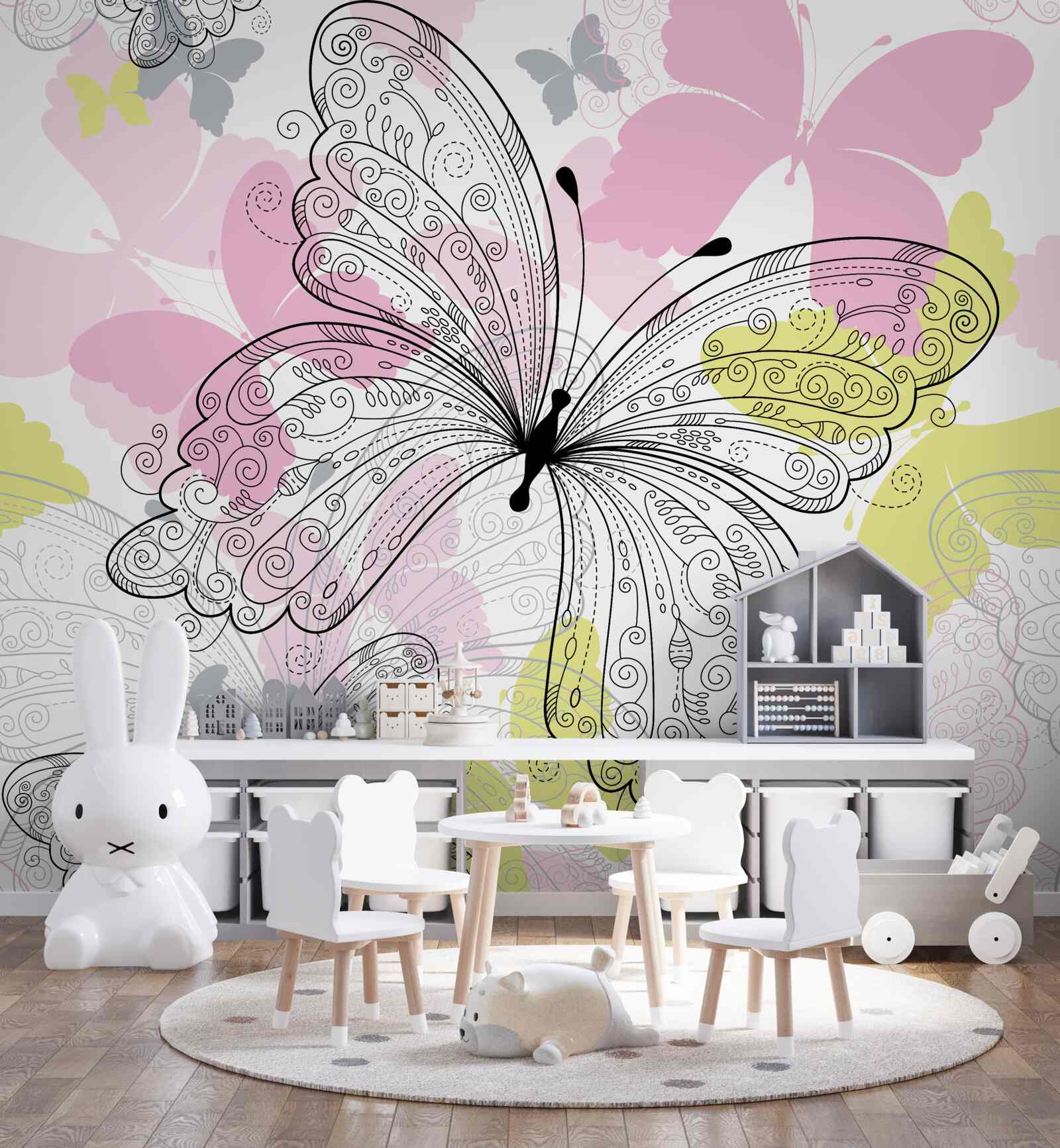 Fototapet contururi de aripi de fluture