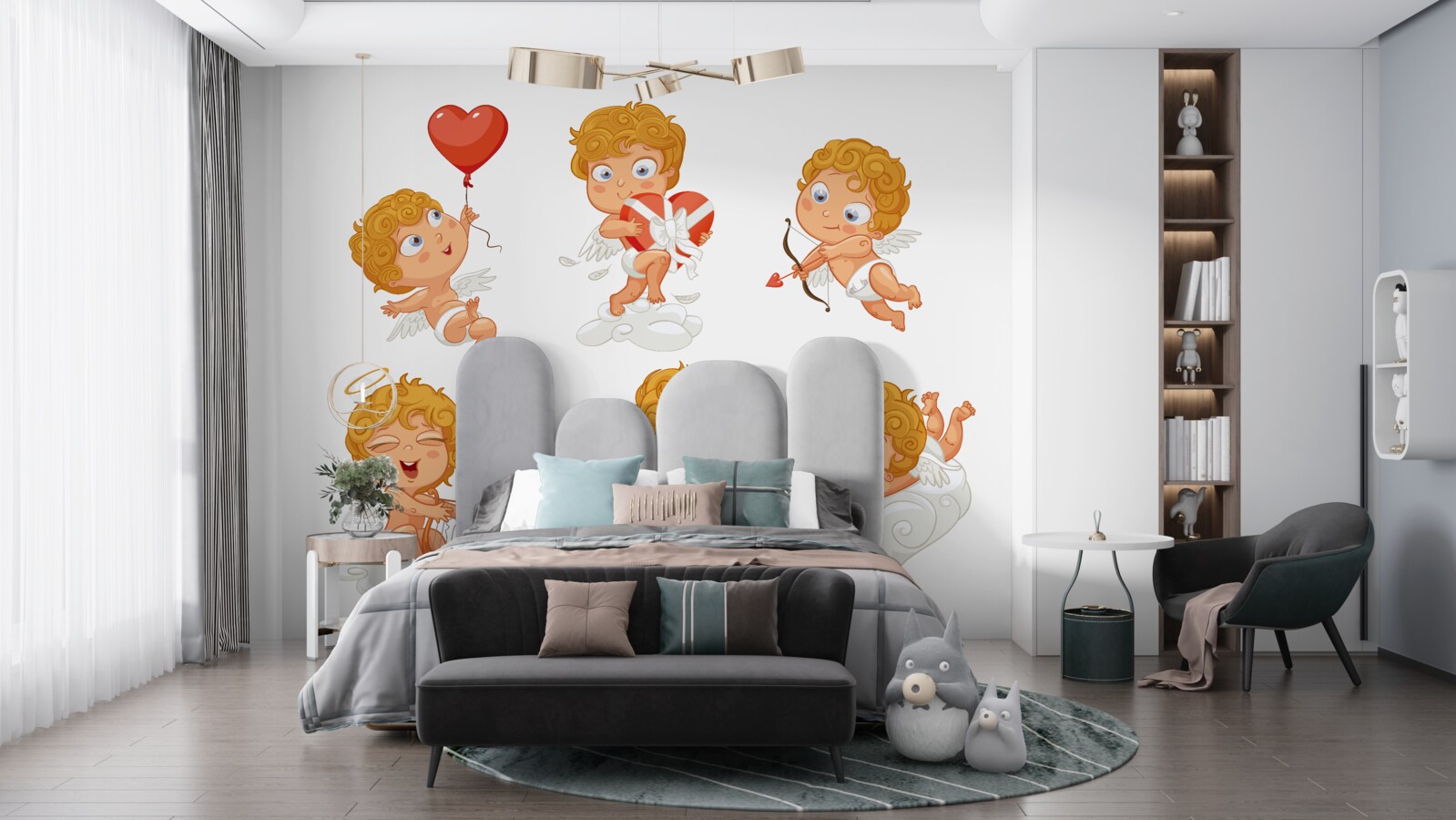 Fototapet Cupidonii sunt pasionați de sarcinile lor