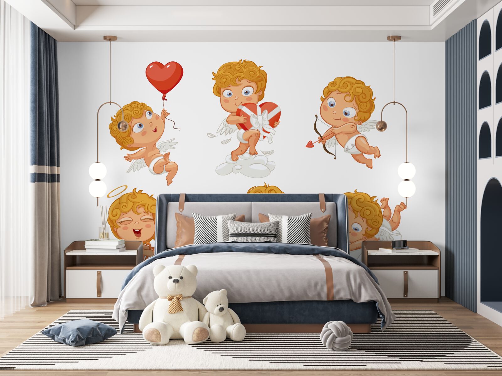 Fototapet Cupidonii sunt pasionați de sarcinile lor