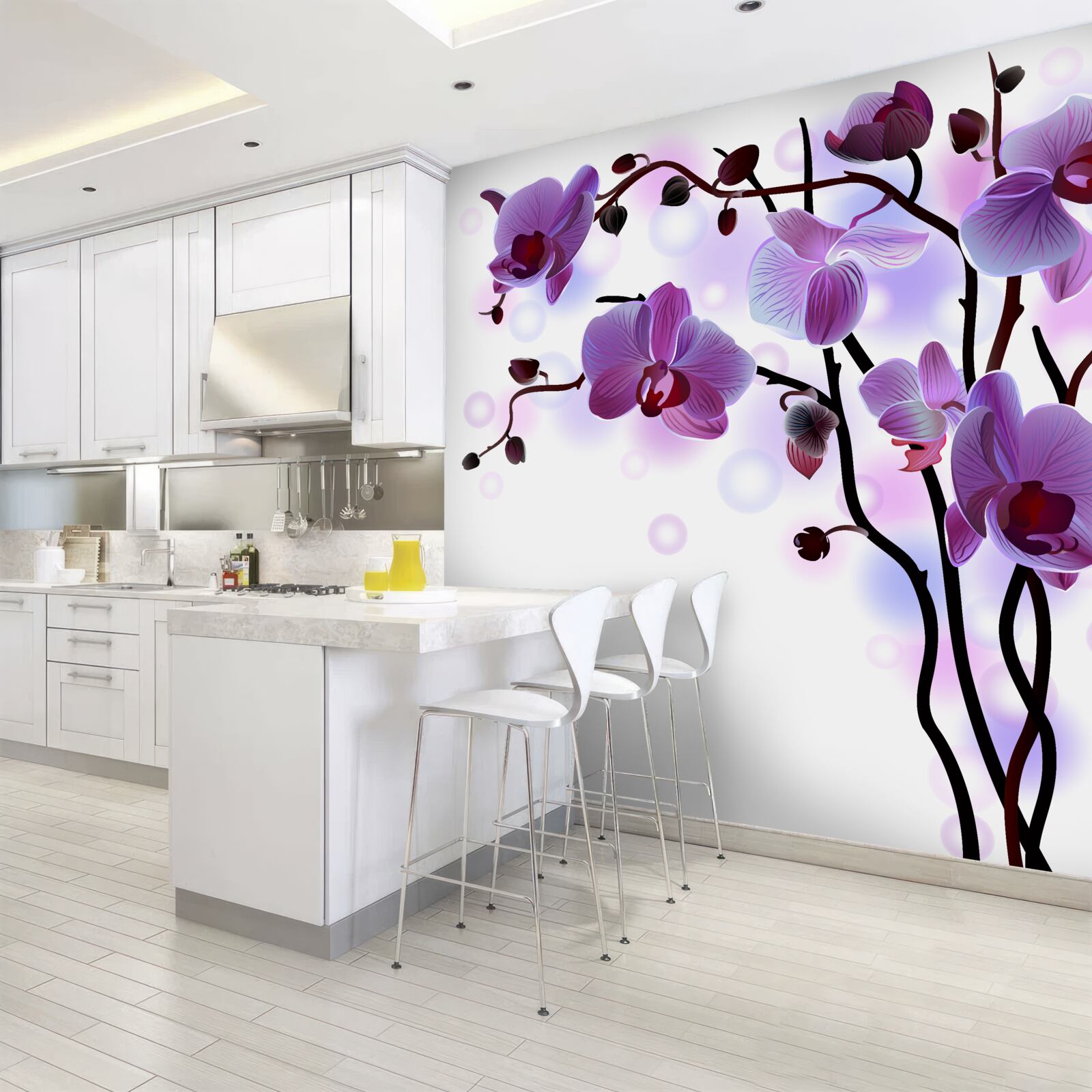 Fototapet ramuri de orhidee mov