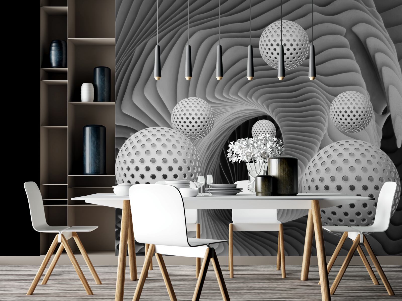 Fototapet 3d bile de zbor departe