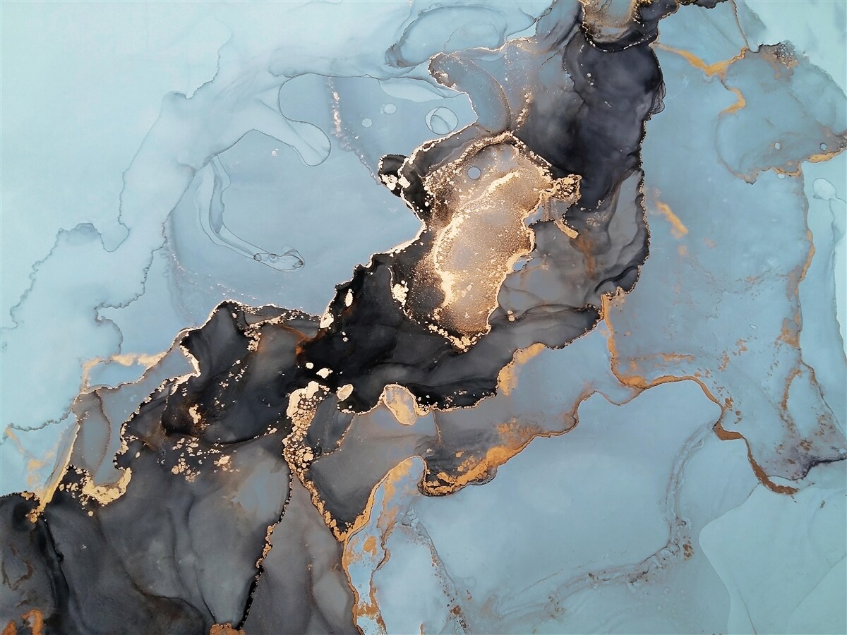 Fototapet model de motiv pe marmură albastră