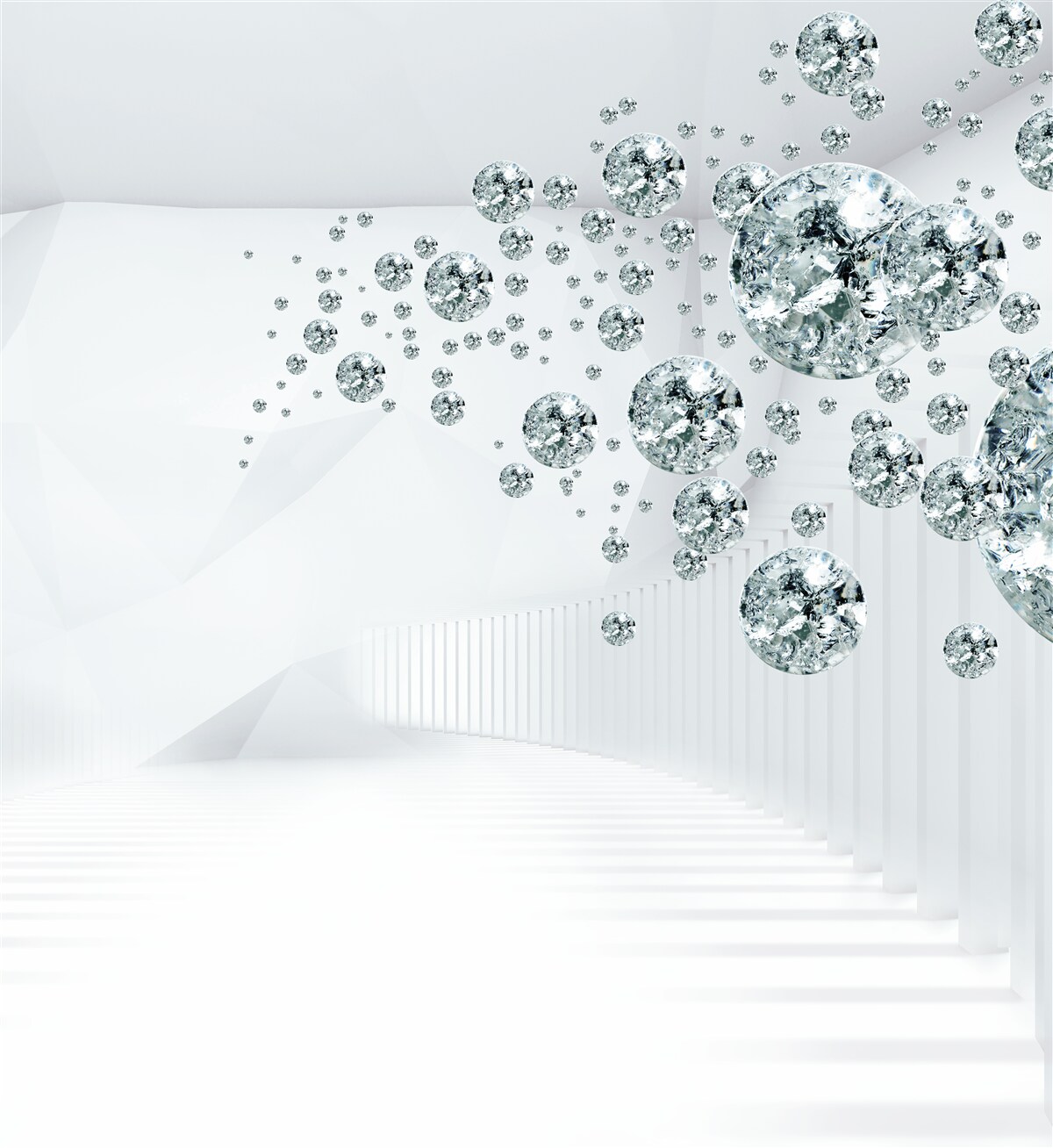 Fototapet argint pietre împrăștiate