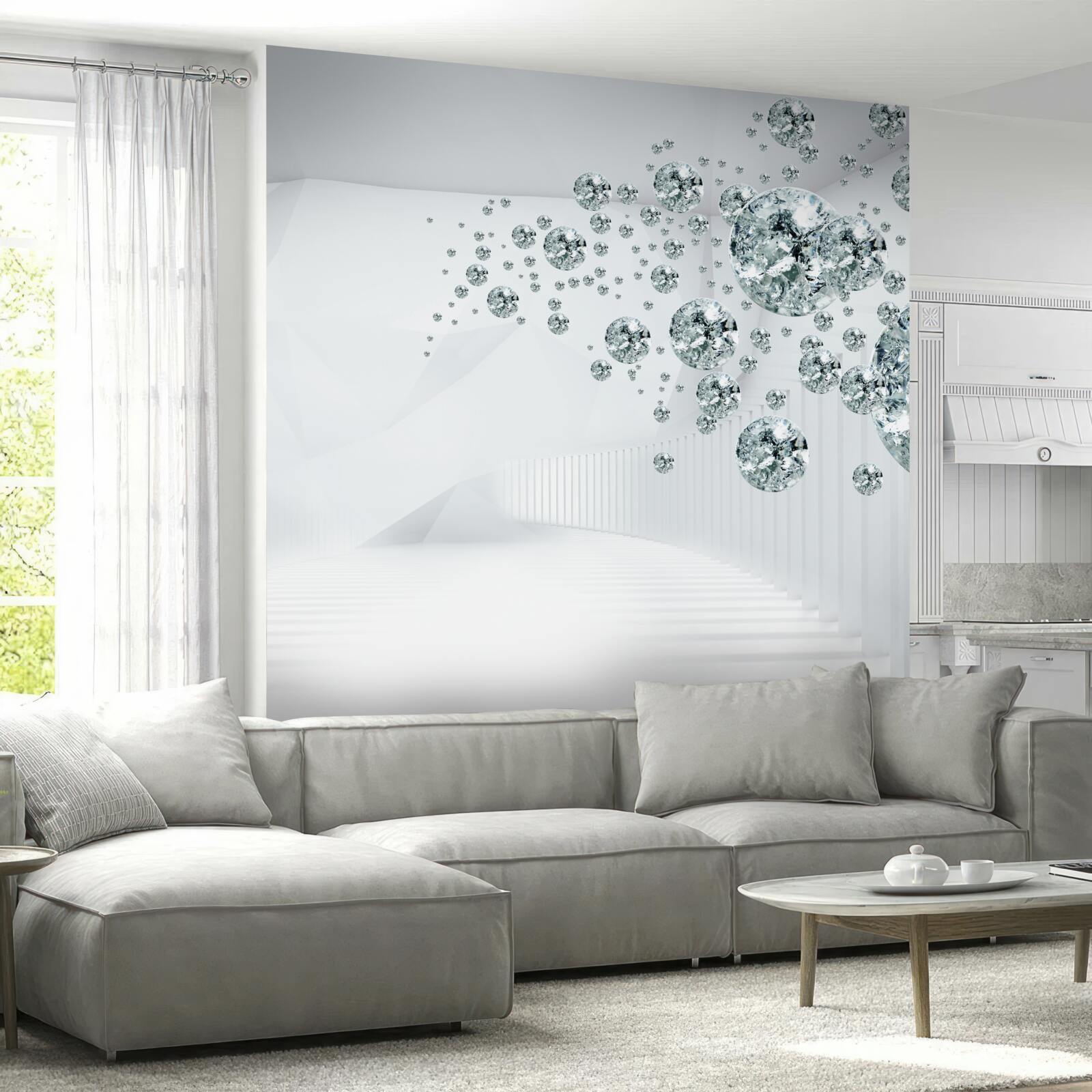 Fototapet argint pietre împrăștiate