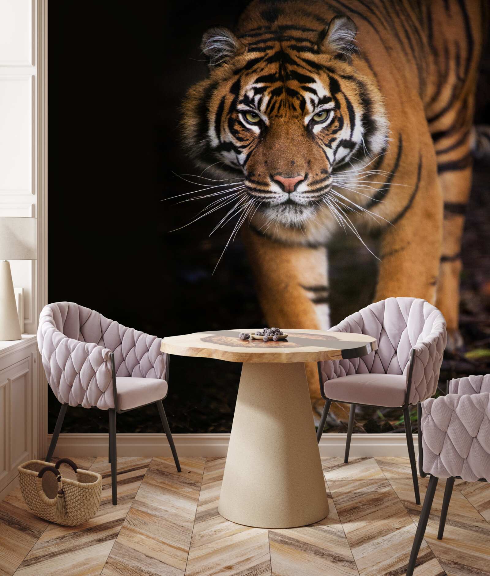 Fototapet tigrul trece neobservat