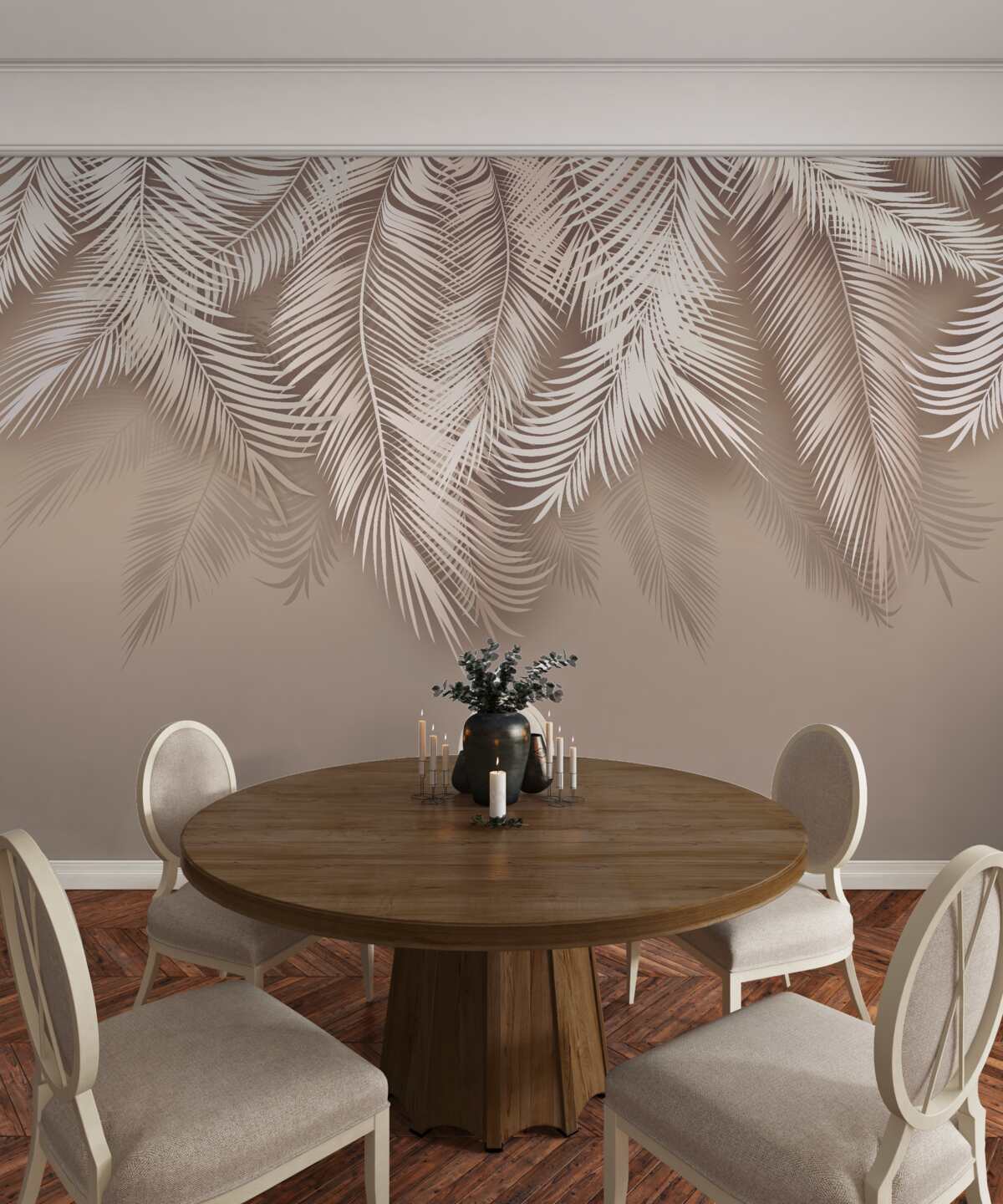 Fototapet partea din spate a frunzelor groase