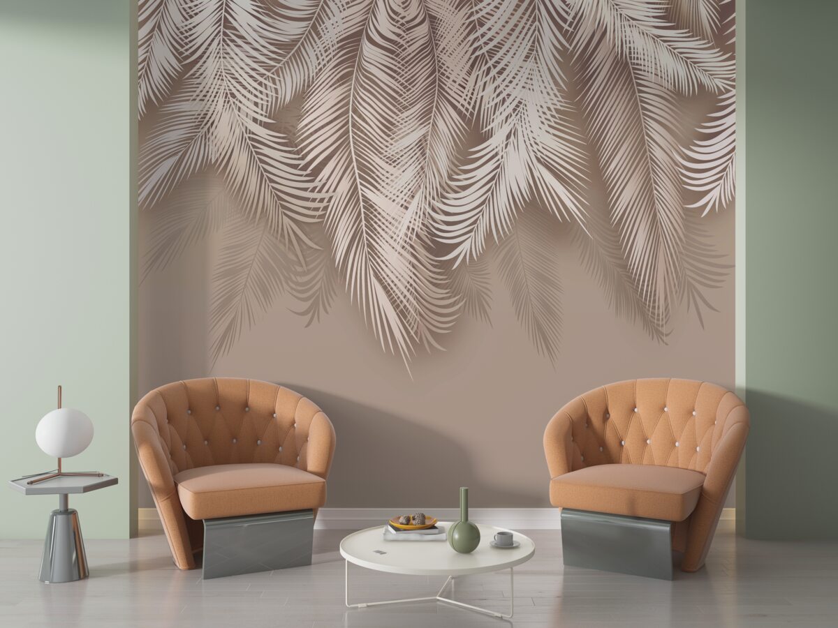 Fototapet partea din spate a frunzelor groase