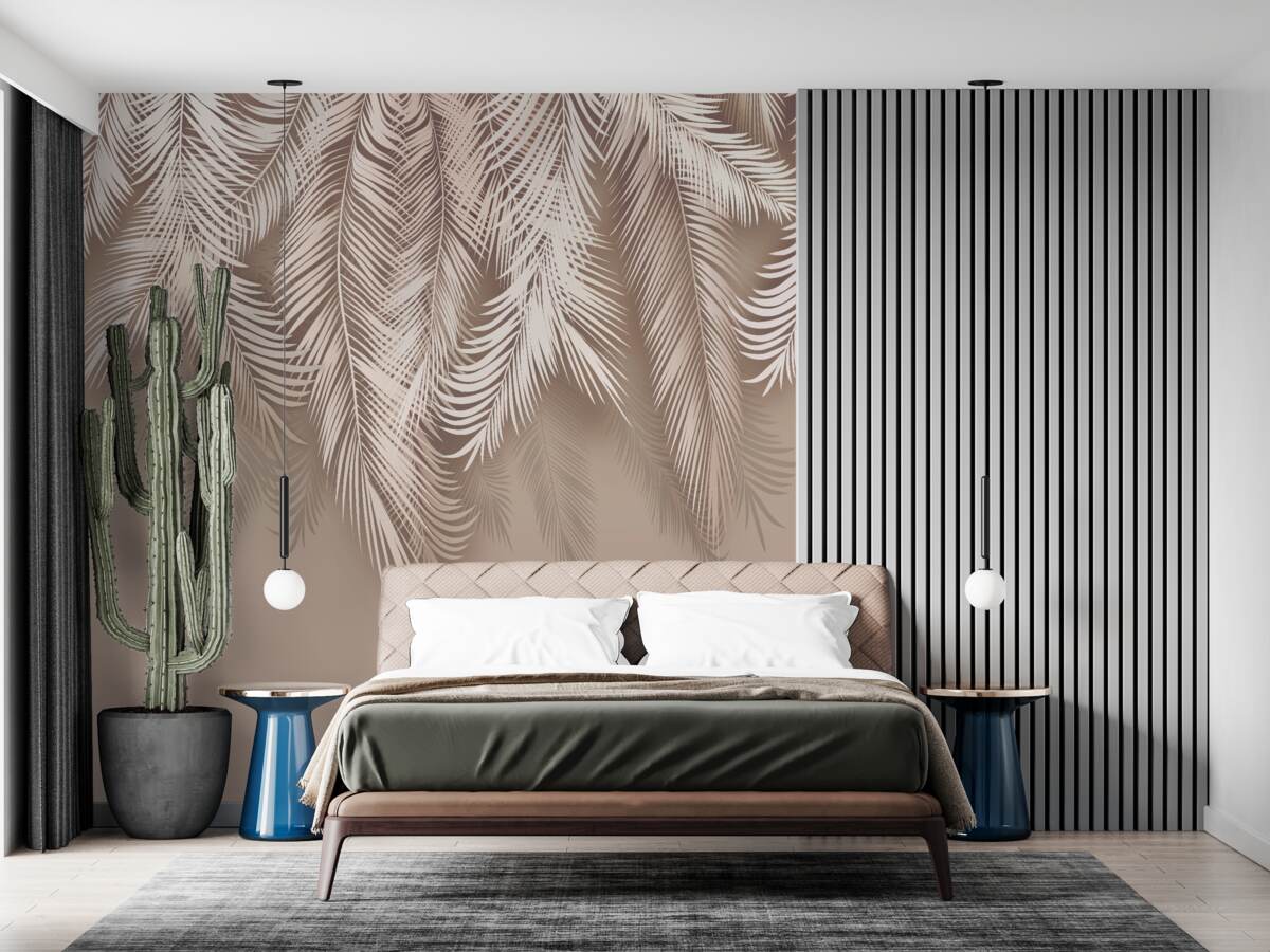 Fototapet partea din spate a frunzelor groase