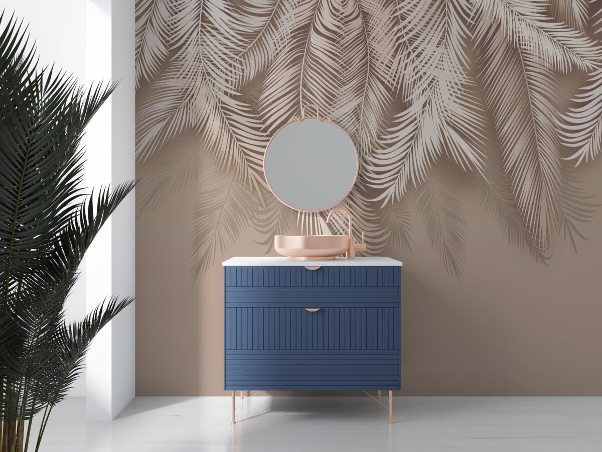 Fototapet partea din spate a frunzelor groase