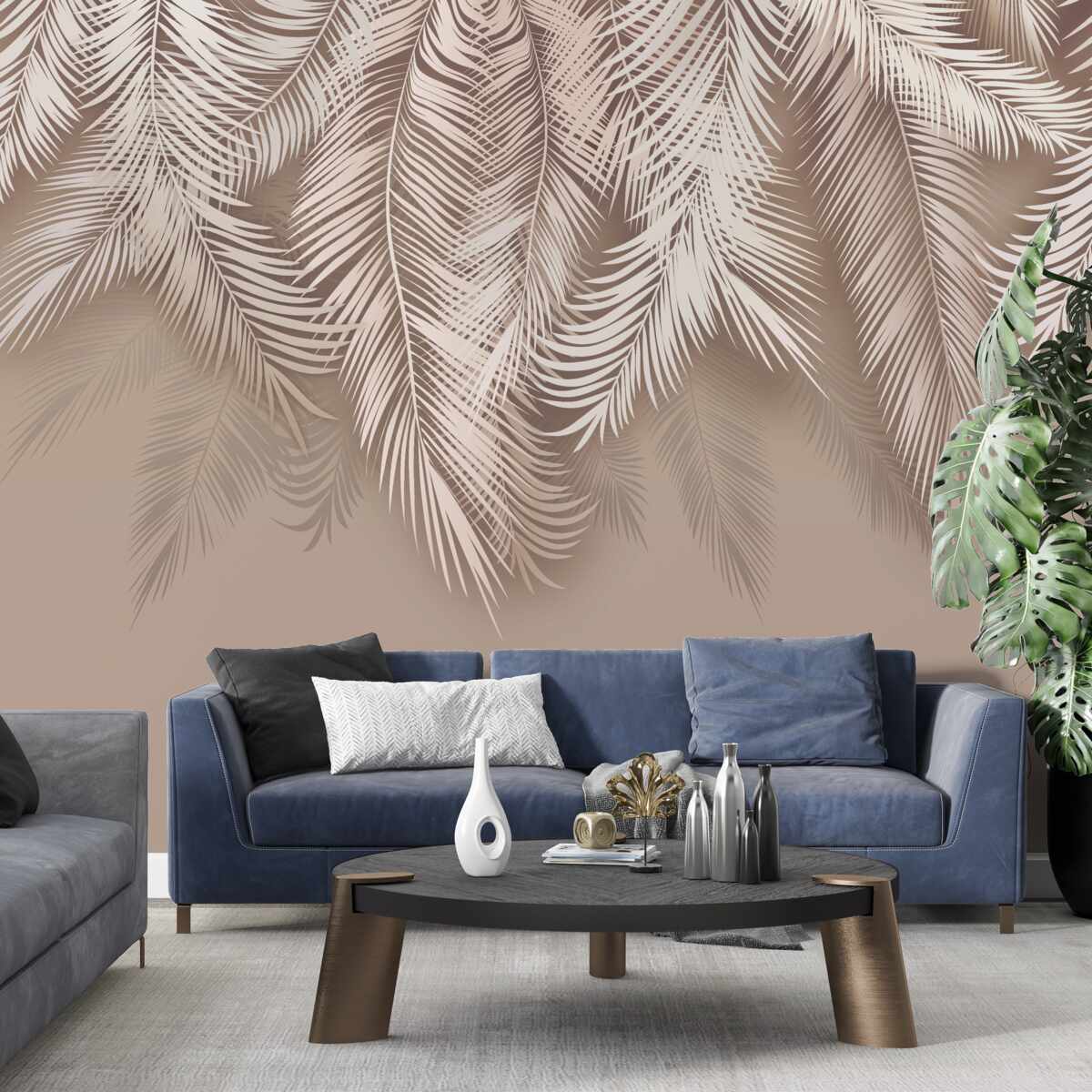 Fototapet partea din spate a frunzelor groase