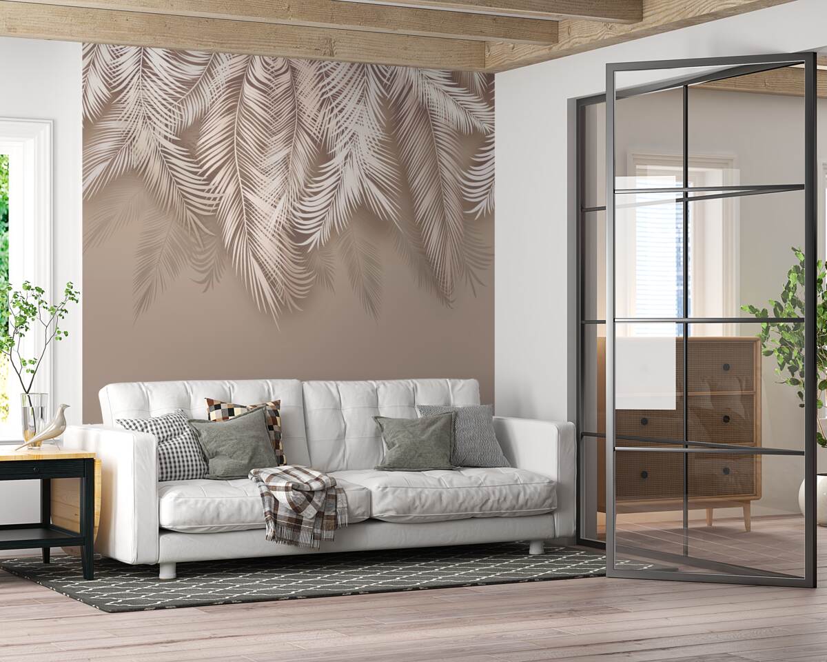 Fototapet partea din spate a frunzelor groase