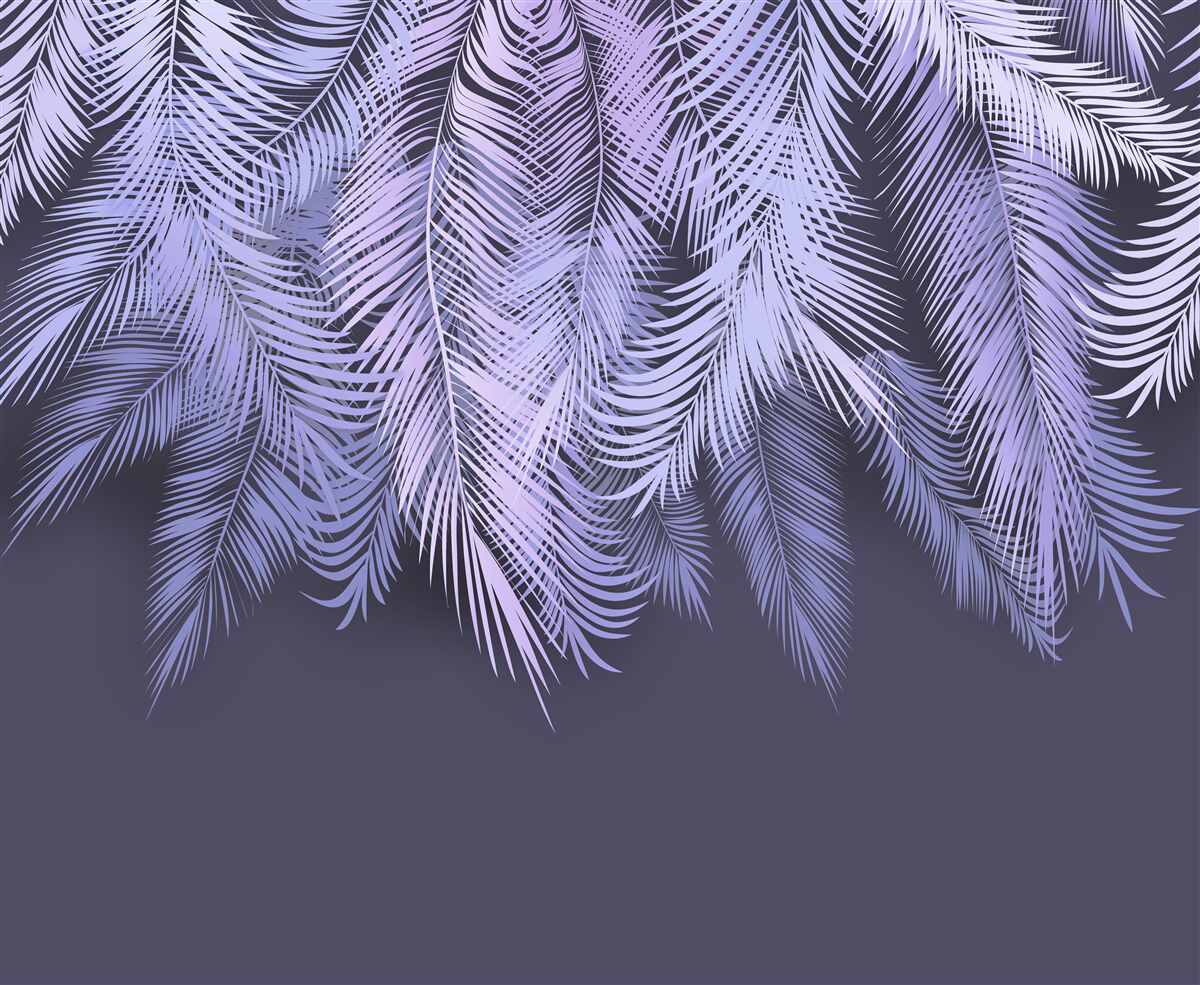 Fototapet albul dens al frunzelor noaptea