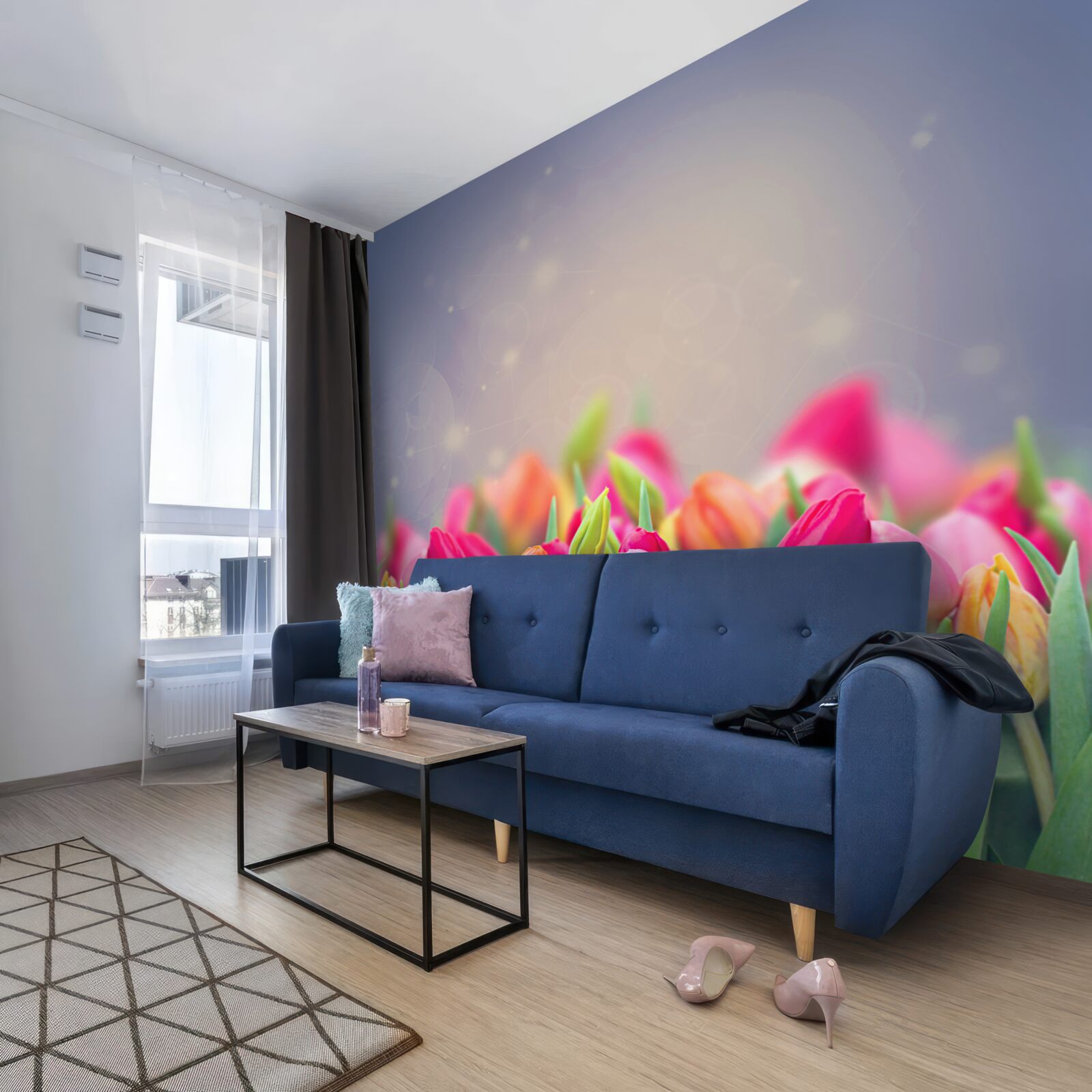 Fototapet lalele care adorm noaptea