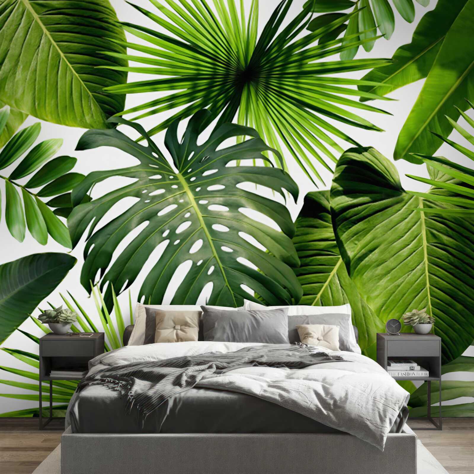 Fototapet frunze verzi mari de plante tropicale