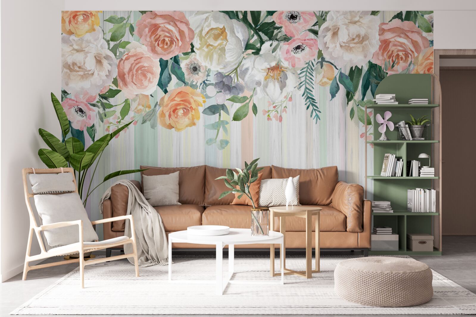 Fototapet muguri de trandafir inversați