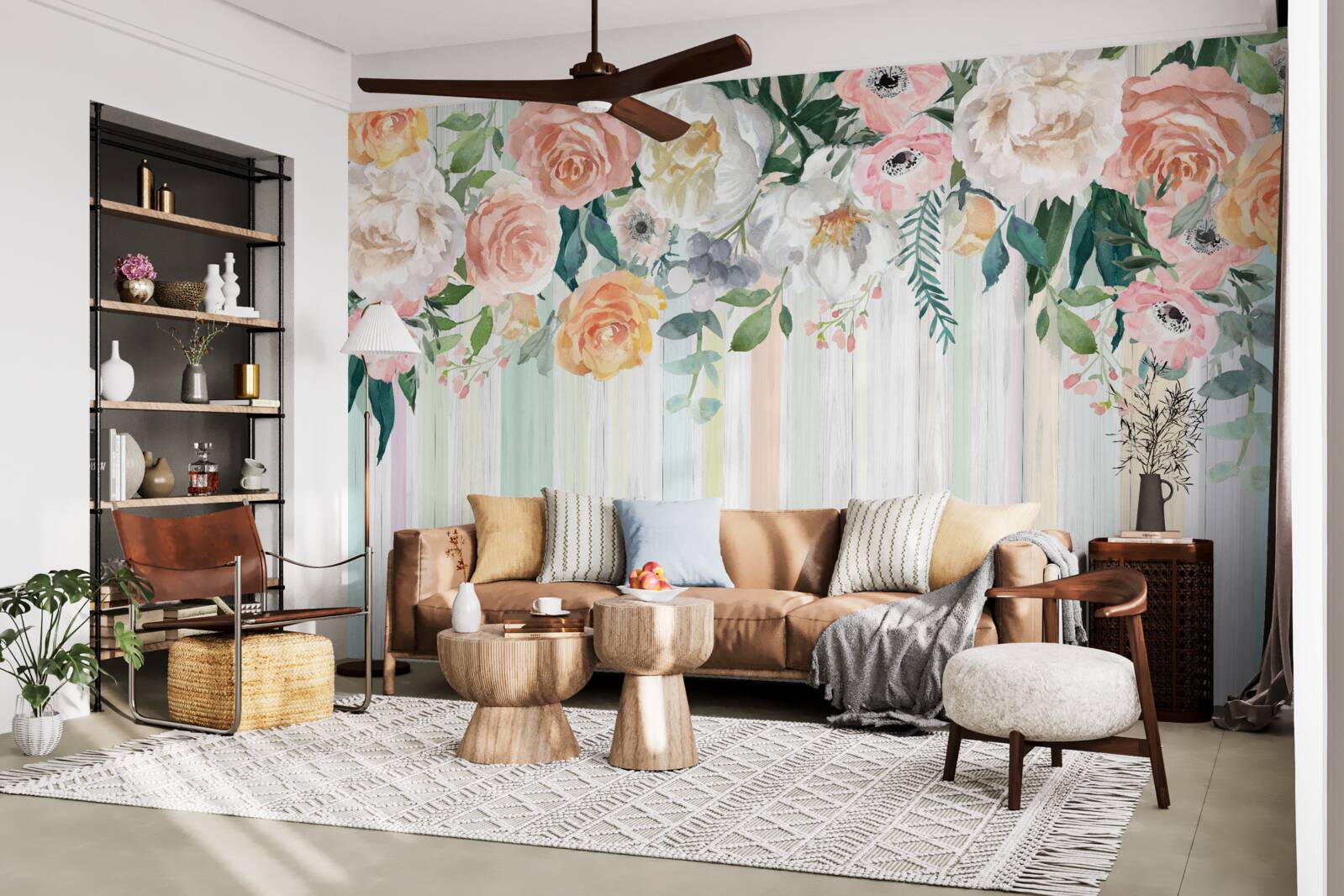 Fototapet muguri de trandafir inversați