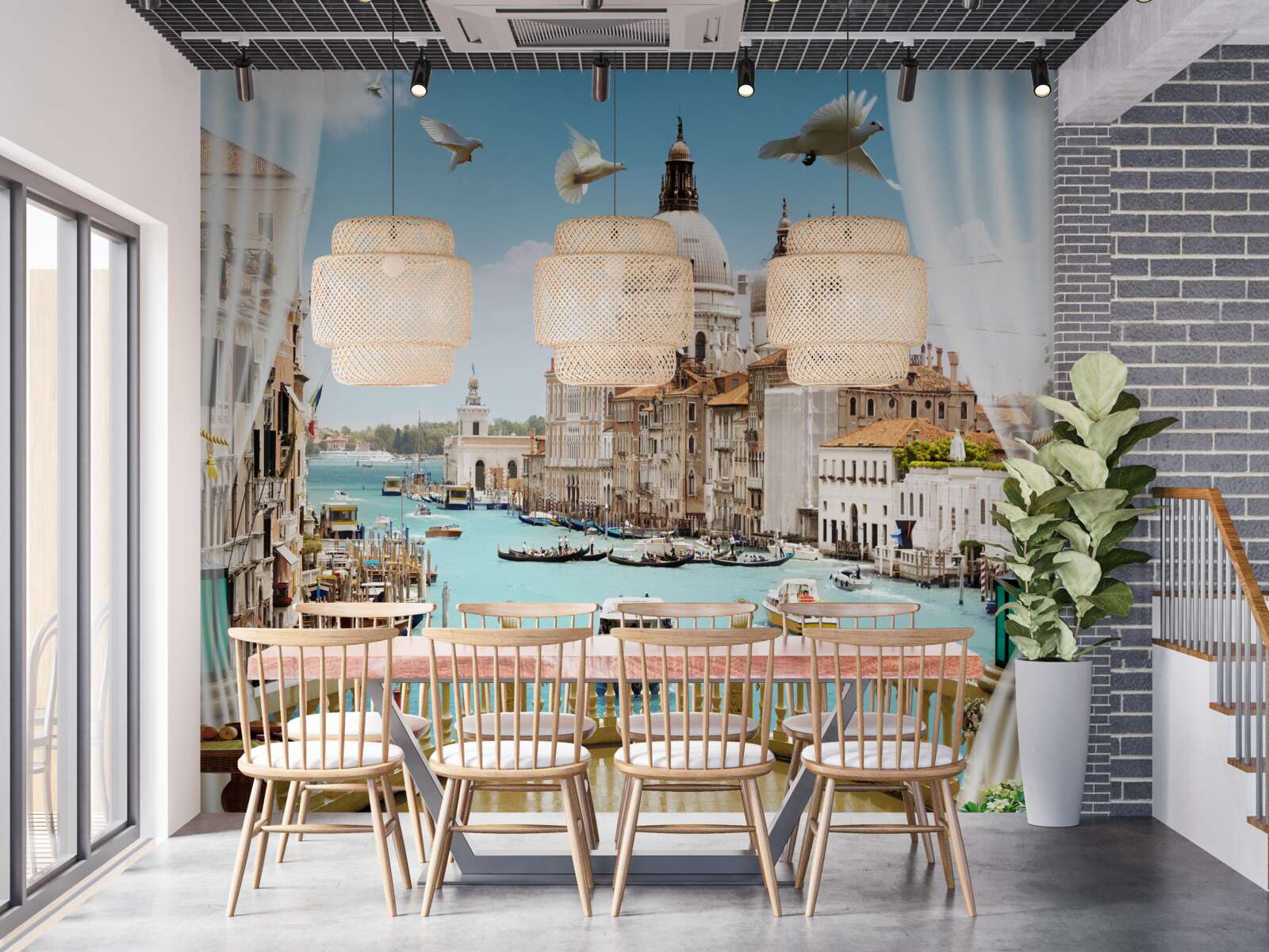 Fototapet vedere la Veneția de la balcon