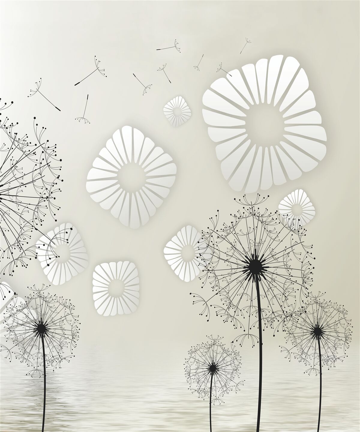 Fototapet lăptișor de matcă abstract pe o suprafață de apă