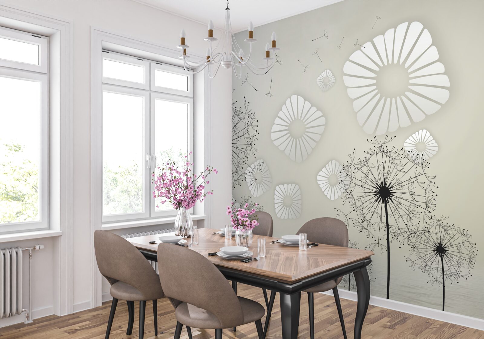 Fototapet lăptișor de matcă abstract pe o suprafață de apă