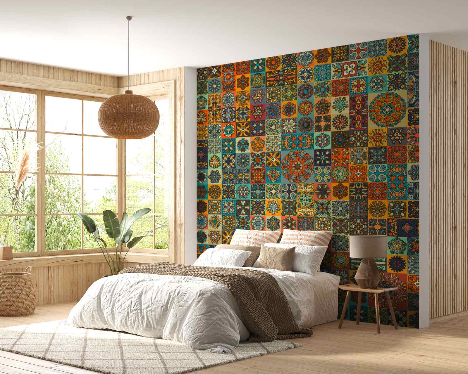 Fototapet modele etnice pătrate