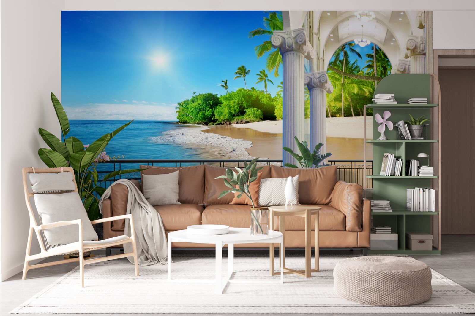 Fototapet zi însorită strălucitoare pe o coastă tropicală