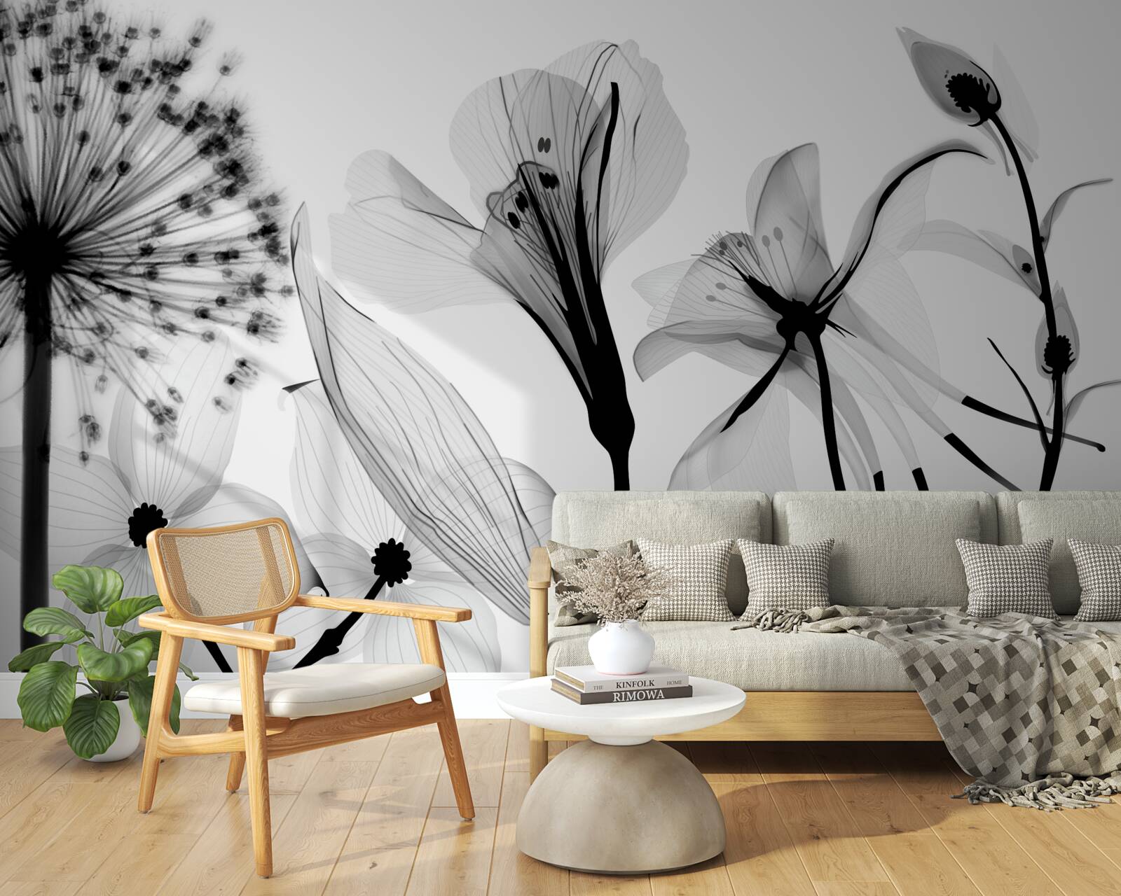 Fototapet icre albe pe un fundal deschis