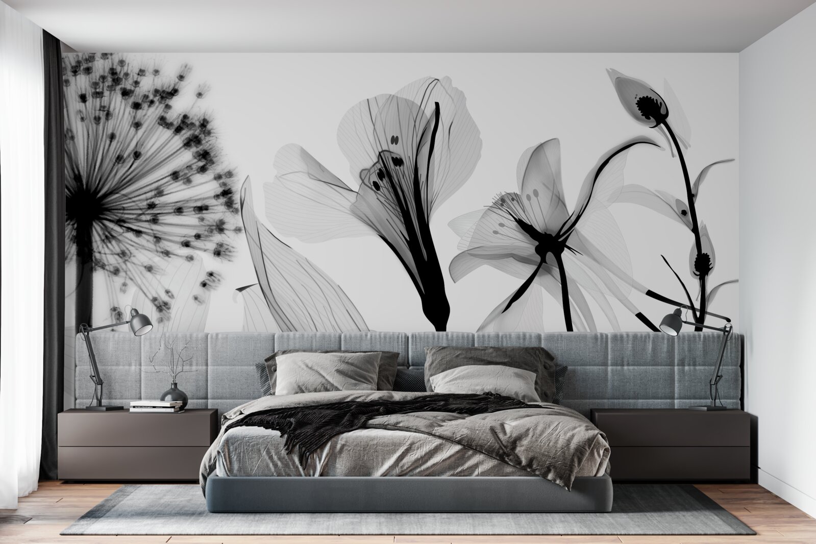 Fototapet icre albe pe un fundal deschis