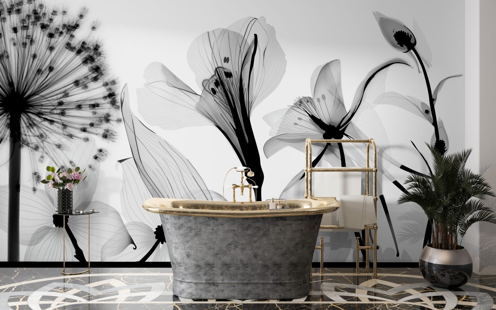 Fototapet icre albe pe un fundal deschis