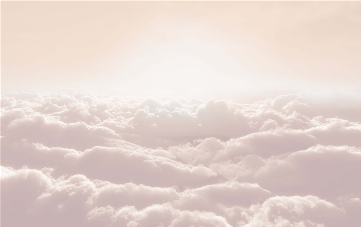 Fototapet nori pufoși și soare