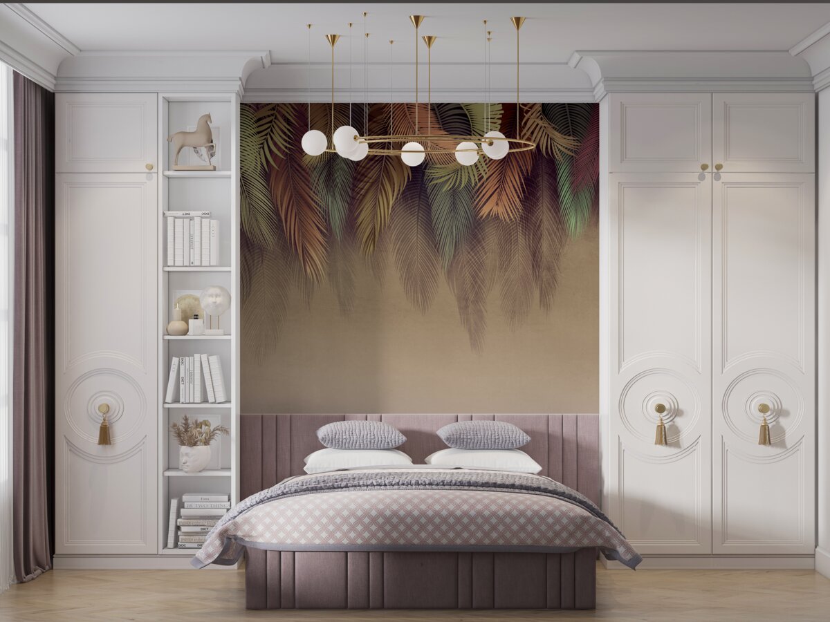 Fototapet frunze de ferigă în toamnă