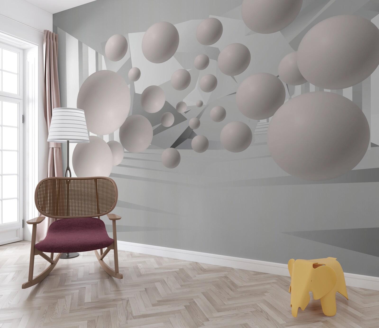 Fototapet bile aerisite de culoare crem deschis