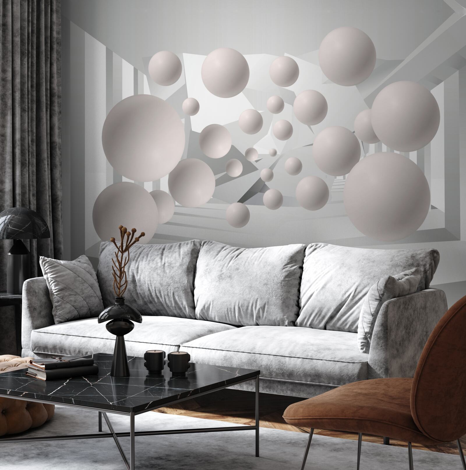 Fototapet bile aerisite de culoare crem deschis